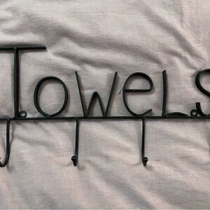 Black Metal Towel Rack